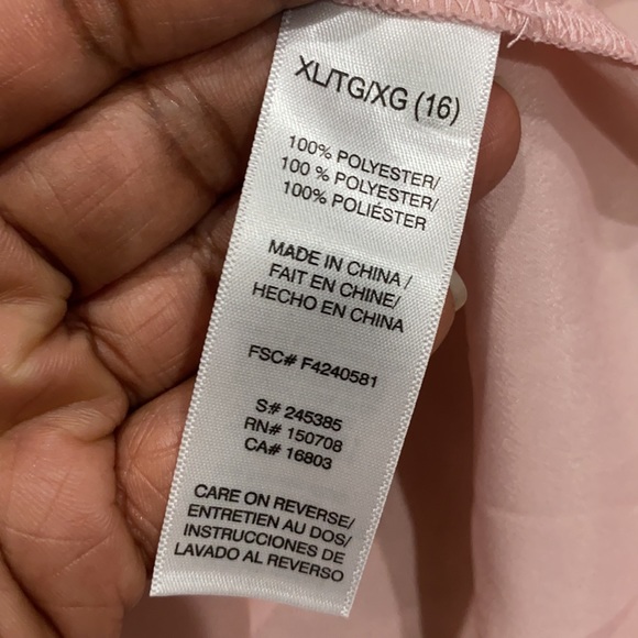 Signature collection pink embroidered blouse sz XL - Picture 4 of 7